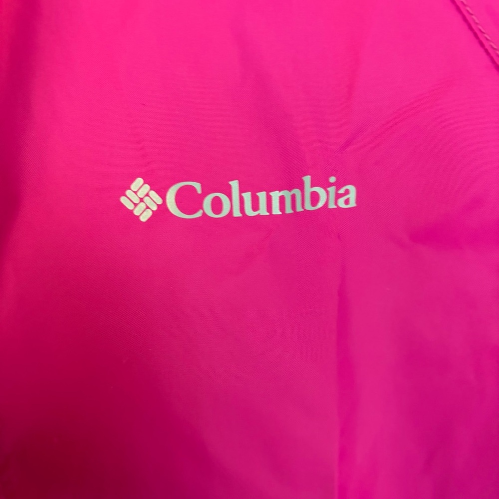 Columbia Pink Lightweight Jacket Stowaway Hood Zip Front Women’s XL - Picture 7 of 8